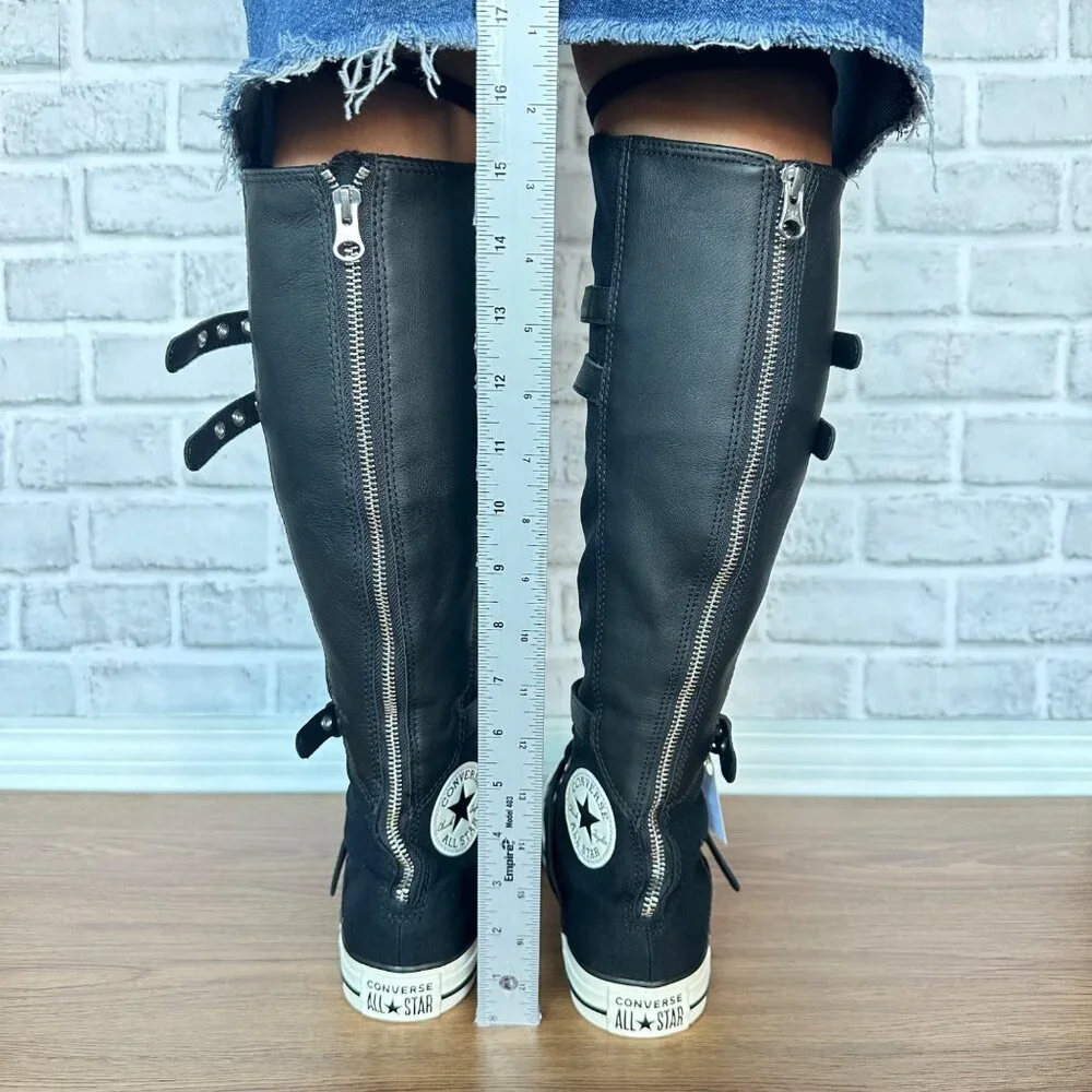 ⭐Converse Chuck Taylor XXHi Leather Straps 8.5 Women Sneaker Boots Black A16600C
